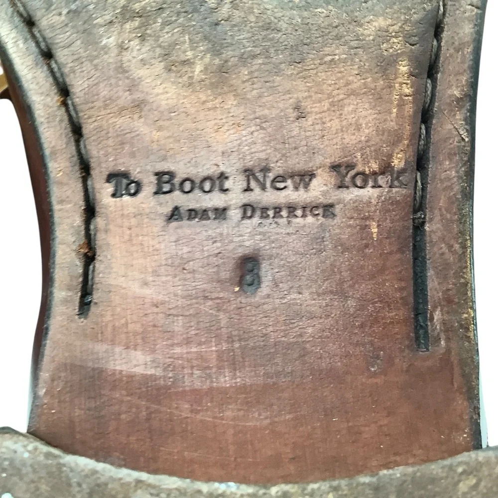 Adam DERRIC To Boot New York Classic Brown Leather Men's Shoes‎ size 8